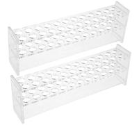 Healeved Support Réutilisable pour Tubes à Essai en Acrylique 10 Ml 2 Rangées × 12 Trous Lot de 2 Supports pour Laboratoire Organiseur Pratique pour Tubes D’Échantillonnage et