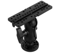 Healeved Support Sonde Bateau, Support de Sondeur pour Kayak et Pêche, Noir | Silicone et Nylon, Angle de Tête Réglable, Montage Stable, Plateforme pour Compas Marin
