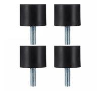 Healeved Supports en Caoutchouc Noir Absorption des Chocs et Isolation Amortisseurs Anti-vibrations Lot de 4 pour Moteur et Équipement de Fitness