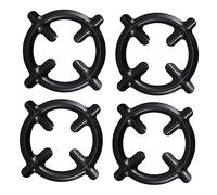 Healeved Supports pour Brûleurs à Gaz en Fer Noir 4 Pièces sans Bavures Design Spécial pour Plaques de Cuisson Solide et Cuisinière à Gaz