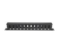 Healeved Système Couvercle en Emplacements Noir 12 pour Métal de Gestion des Câbles pour Organiser Efficacement Rack Serveur Réseau