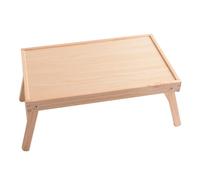 Healeved Table de Service Portable en Bois Massif Pliable pour Lit et Repas | Plateau Robuste, Conversion en Table, Usage Maison ou Extérieur, pour Tasses, Petits-déjeuners et Étude