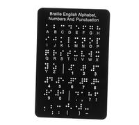 Healeved Tableau Alphabétique En Braille Système D'Apprentissage Tactile À Points En Relief Avec Lettres Et Chiffres Anglais - Outil Pédagogique Portable Pour Enfants Et Adultes