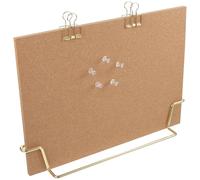 Healeved Tableau d'Affichage en Liège Base Dorée Tableau Mémo Mural Polyvalent pour Bureau et Maison Surface D’Écriture Lisse Cadre en Bois Naturel pour Messages et Notes de Travail