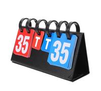 Healeved Tableau de Score Multisports en PVC Robuste Format Compact Léger Système de Score à Bascule 4 Points pour Basketball et Tennis de Table en Intérieur et Extérieur