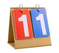 Healeved Tableau de Score Portable à Bascule en Papier Spécial Jaune, Mini Compteur pour Compétitions Multisports, Affichage Manuel Double Face, pour Jeux de Cartes et Sports D’intérieur