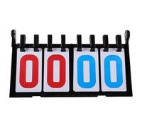 Healeved Tableau de Score Sportif à Bascule 4 Chiffres Coque Épaisse en Plastique Portable et Compact Marqueur de Score Manuel pour Tennis Basketball et Compétition Sportive