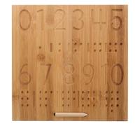 Healeved Tableau d'écriture en bambou - Outil de traçage de l'écriture manuscrite - Cahier d' rainuré double face - Chiffres imprimés en bambou pour l'apprentissage préscolaire