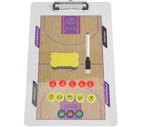 Healeved Tableau d'Entraînement de Basketball Magnétique Portable Tableau Blanc Effaçable à Sec en PVC Robuste Carnet de Score et Livre de Jeu pour Encadreurs Outil Couleur Aléatoire