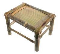 Healeved Tabouret de Sol en Bambou Classique, Petit Tabouret Polyvalent en Matériau Respirant, pour Bureaux et Intérieur Design Vintage Intemporel