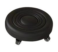 Healeved Tabouret Roulant Noir à roulettes Noires Repose-Pieds Ergonomique en Similicuir Marchepied Mobile pour Adultes et Garçon et Filles Tabouret Polyvalent pour Bureau Salle de