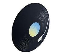 Healeved Tapis de Souris Rond Antidérapant Caoutchouc Étanche Style Platine Vinyle Tapis Bureau Gaming Portable pour Ordinateur