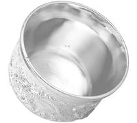 Healeved Tasse à Thé Chinoise Petite en Alliage de Zinc, Tasse à Vin Multifonction Vintage Argentée, Gobelet Résistant aux Chocs pour Dégustation à Domicile, Coffret Verre à Liqueur