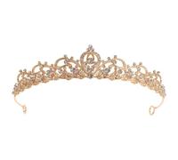 Healeved Tiare de mariée Couronne de mariage - Bijou de cheveux royal en strass - Tiare de princesse pour anniversaire ou fête de reine