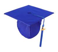Healeved Toque de Remise de Diplôme Ajustable avec Bandeau de Graduation et Tassel Bleu en Polyester, Confortable pour Cérémonie de Remise de Diplôme 2025
