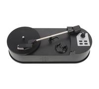 Healeved Tourne-Disque Vinyle Noir avec Convertisseur Mp3, Contrôles Intuitifs, Câble USB Inclus, Style Vintage pour Festival et Fête, Matériau Abs Solide