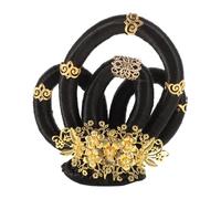 Healeved Traditional Chinese Wigs with Integrated Hair Bun for Stage Weddings and Cosplay Elegant Ancient Headdress for Girls