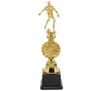 Healeved Trophée de Football en Plastique Doré pour Récompenses Scolaires et Jeux de Fête, Base Incluse, pour Compétitions et Célébrations Style Aléatoire