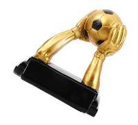 Healeved Trophée de Football en Résine Robuste avec Base Large et Design Main pour Décoration de Bureau et Célébration des Exploits des Joueurs