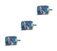 Healeved Trousse De Maquillage De Voyage 3 Pièces pour Femmes Trousse De Toilette Scintillante À Fermeture Éclair pour Filles
