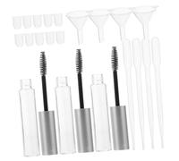 Healeved Trousse De Toilette De Voyage - 32 Tubes De Mascara Vides - Coffret De Tubes À Rechargeables De 10 Ml Avec Compte-gouttes Et Entonnoirs