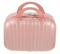 Healeved Trousse de Toilette Femme Portable Capacité Spacieuse Rigide et Légère Valise Vanity de Voyage Multifonction avec Rangement pour Maquillage Bijoux et Accessoires Rose Doré