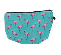 Healeved Trousse de Toilette pour Femme en Polyester Grosse Capacité Motif Flamant Rose Compacte et Facile à Transporter pour Voyage et Activités Extérieures