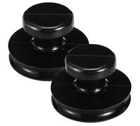 Healeved Ventouses en Caoutchouc Noir Poignée de Levage Portable Forte Puissance D'aspiration Lot de 2 pour Bol Chantant Tibétain pour Usage Quotidien et Voyage