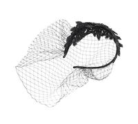 Healeved Vintage Mesh Headband Hair Bands For Womens Hair 80 S Party Lace Headband Headpiece For Bride Prom Headpiece Fascinator Hat Tea Party Headband With Black Veil Hat Iron