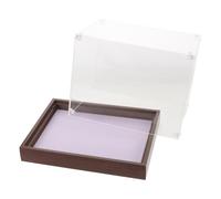 Healeved Vitrine Degrés Élégante pour Mini de Baseball Casque Acrylique Base avec en Bois Massif, Protection Sécurisée Vue à 360 et Bureau et Collectionneurs Sportifs