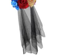 Healeved Voile Décoratif D'halloween Accessoire de Maquillage Festival Serrage-tête Léger en Dacron et Fil pour Carnaval pour Femme Élégante