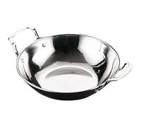 Healeved Wok Électrique Antiadhésif Poignée Amovible en Acier Inoxydable pour Fondue Épicée et Usage Domestique