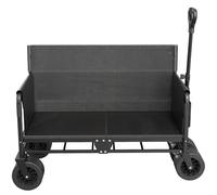 Healfith Chariot Pliable avec roulettes,Chariot de Camping,Grande capacité de 98L-200L,avec poignée réglable, idéal pour Les achats de Vacances, Le Camping en (Noir-200L)