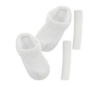 Healifty 1 Ensemble Doublures de Chaussures Coton Épais avec Design Peluche pour Hiver Semelles Intérieures Amovibles et Lavables pour Pantoufles et Bottes Couleur Blanche