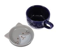 Healifty 1 pièce Mug Céramique Cartoon Cat Tasse à Café Adorable pour Déjeuner Bureau Cafés Conception Mignonne et Confortable Chaleur et Facile Ver