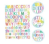 Healifty 10 feuilles Stickers Lettres et Chiffres Colorés Étanches Autocollants Alphabet pour Décoration Maison et Scrapbooking Faciles à Poser et Réutilisables