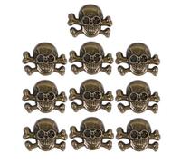 Healifty 10 Pcs Rivets Goujons Casquettes Tête De Crâne Rapide Rivets Attaches Pour DIY En Cuir Artisanat Sac Chaussures Ceinture Vêtement Jeans Vêtements Artisanat Décoration Antique Bronze