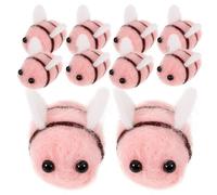 Healifty 10 Pièces Breloques Abeilles en Feutre Rose Mini Abeille DIY Pendentif pour Projets de Bricolage à Fixer Fil à Aiguille ou Colle Accessoires de Costume et Chapeau