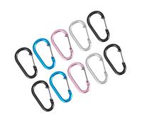Healifty 10 pièces Lot de Mousquetons Métalliques Multifonctions pour Bouteilles Clips Porte-Bouteille Portables Résistants pour Randonnée Camping Vélo