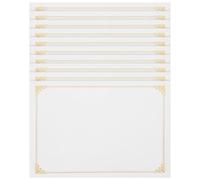 Healifty 10 pièces Papier Certificat Épais pour Diplômes Vierges Papier Attestation Imprimable avec Espace Récompense Professionnel pour Impression et Écriture