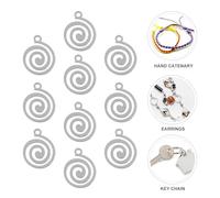 Healifty 10 pièces Pendentif Spirale Creux Acier Inoxydable Breloques DIY Artisanales Ornement Original pour Bijoux et Accessoires