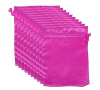 Healifty 10 pièces Sac de Maquillage Compact Sac de Toilette Voyage Léger avec Cordon Coulissant Satiné pour Femmes Pochette Rangement Cosmétique Multifonction