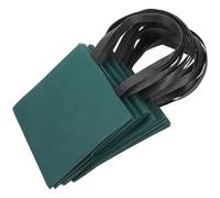 Healifty 10 pièces Sacs Papier Kraft avec Poignées Sacs Cadeaux Épaissis Carrés pour Bonbons Pochettes de Rangement Vertes pour Fêtes et Occasions Spéciales