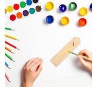 Healifty 10 pièces Signets Bois Vierges Marque-pages Artisanaux Non Finis pour DIY Étiquettes Bois à Personnaliser pour Loisirs Créatifs et Décoration