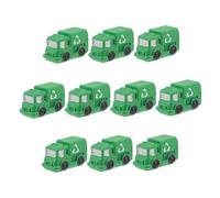 Healifty 10 Pièces Trash Truck Landscape Models Small Tiny Vehicle Decor for DIY Micro Scenes Dollhouse Office and Home Decorations