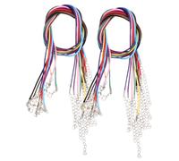 Healifty 100 pièces Cordon de Collier Ciré Cuir avec Fermoir Métal Cordon Bijoux Résistant pour Fabrication de Colliers Bracelets et Pendentifs DIY