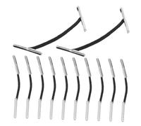 Healifty 100 pièces Cordons Élastiques Barbelés avec Embouts Métalliques Cordon Fin Ajustable pour Fixation Chapeaux Badges et Panneaux Usage Polyvalent Camping et Voyage