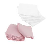 Healifty 100 pièces Lot de Chiffons Microfibre pour Nettoyage Bijoux et Lunettes Polissage Sans Rayures pour Or Argent Diamants Entretien Doux et Rose et Blanc
