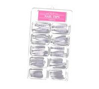 Healifty 100 pièces Plaques de Modèle Ongles Blanc Extensions Ongles Pratiques pour Manucure et Décoration Conseils de Nail Art Faciles à Appliquer