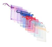 Healifty 100pièces Sacs Filet pour Bijoux Petits Sachets Cadeaux Pochettes à Cordon Pochettes de Rangement Idees de Presentation Couleur Aléatoire